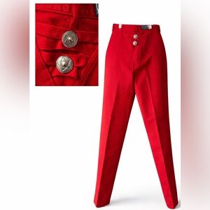 Roughrider Vintage Western Jeans Red High Waisted 36” Inseam Conchos 7/8